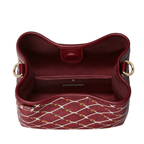 Gucci Emblem Small Bucket Bag – Red
