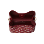 Gucci GG Emblem Small Bucket Bag – Red