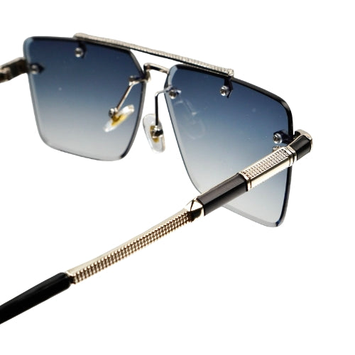 Sunglasses with a chain handle on a white background