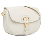 Dior Medium Bobby Calfskin Crossbody Bag - White