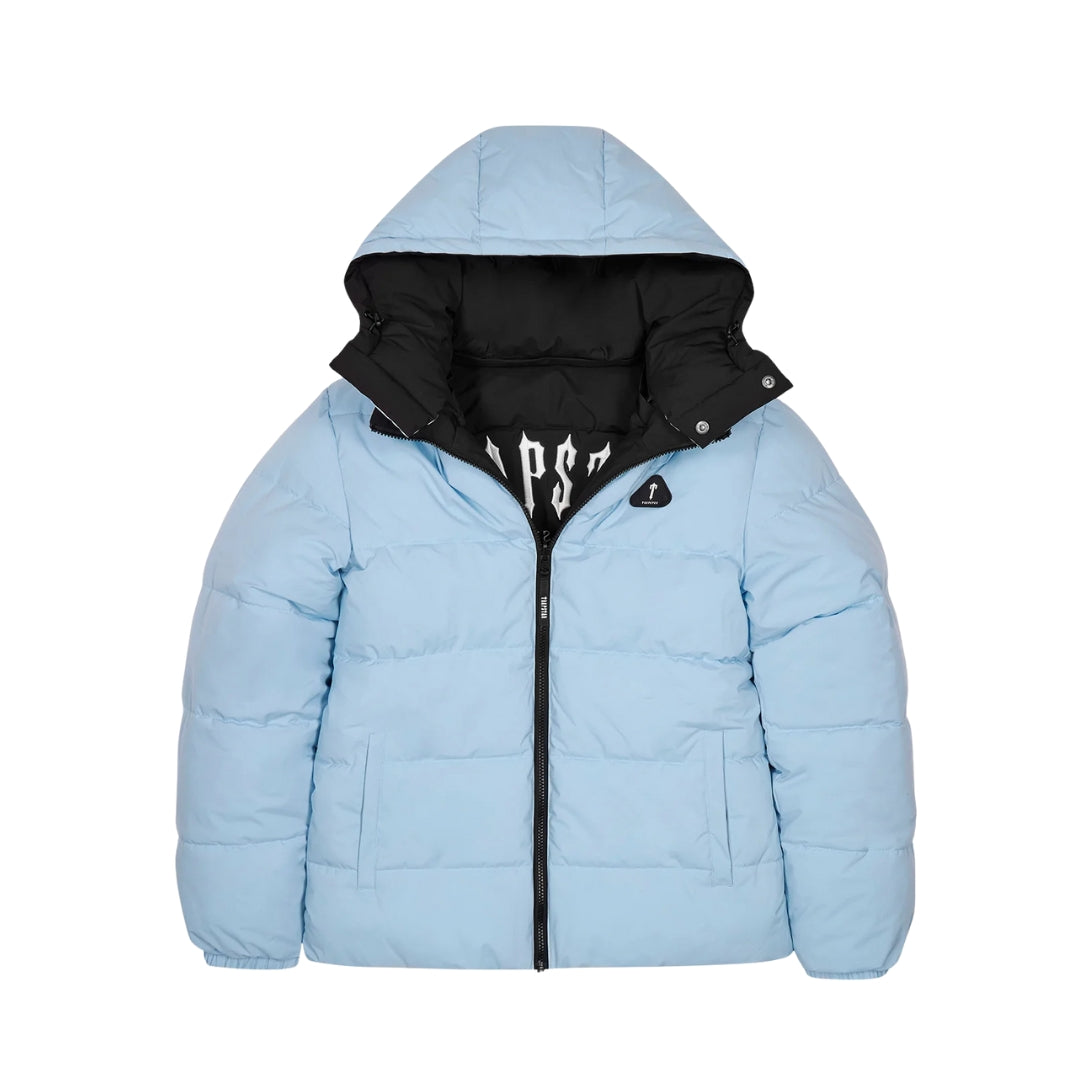 Trapstar Irongate Arch Reversible Puffer Jacket AW25 - Black / Light Blue