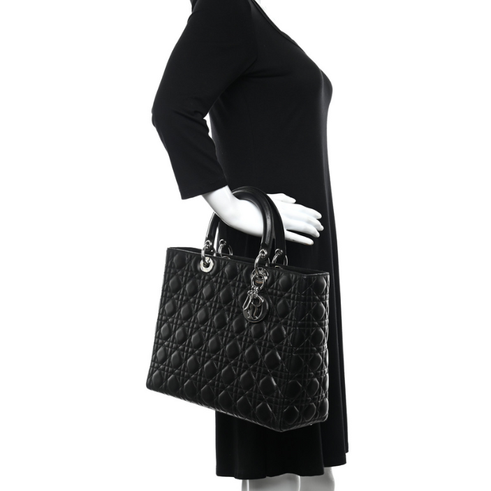 Dior Large Lady Dior Bag - Black