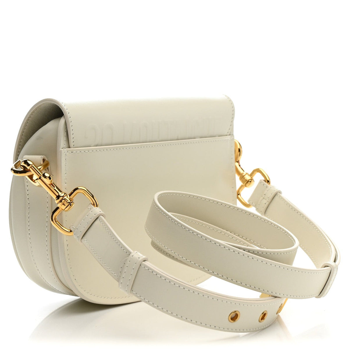 Dior Medium Bobby Calfskin Crossbody Bag - White