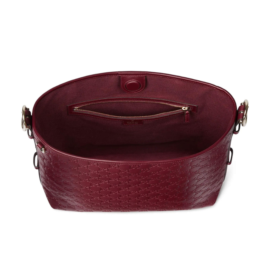 Gucci GG Emblem Medium Shoulder Bag – Rosso Ancora