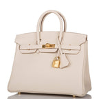 Hermes Birkin 25 Craie Togo Gold Hardware