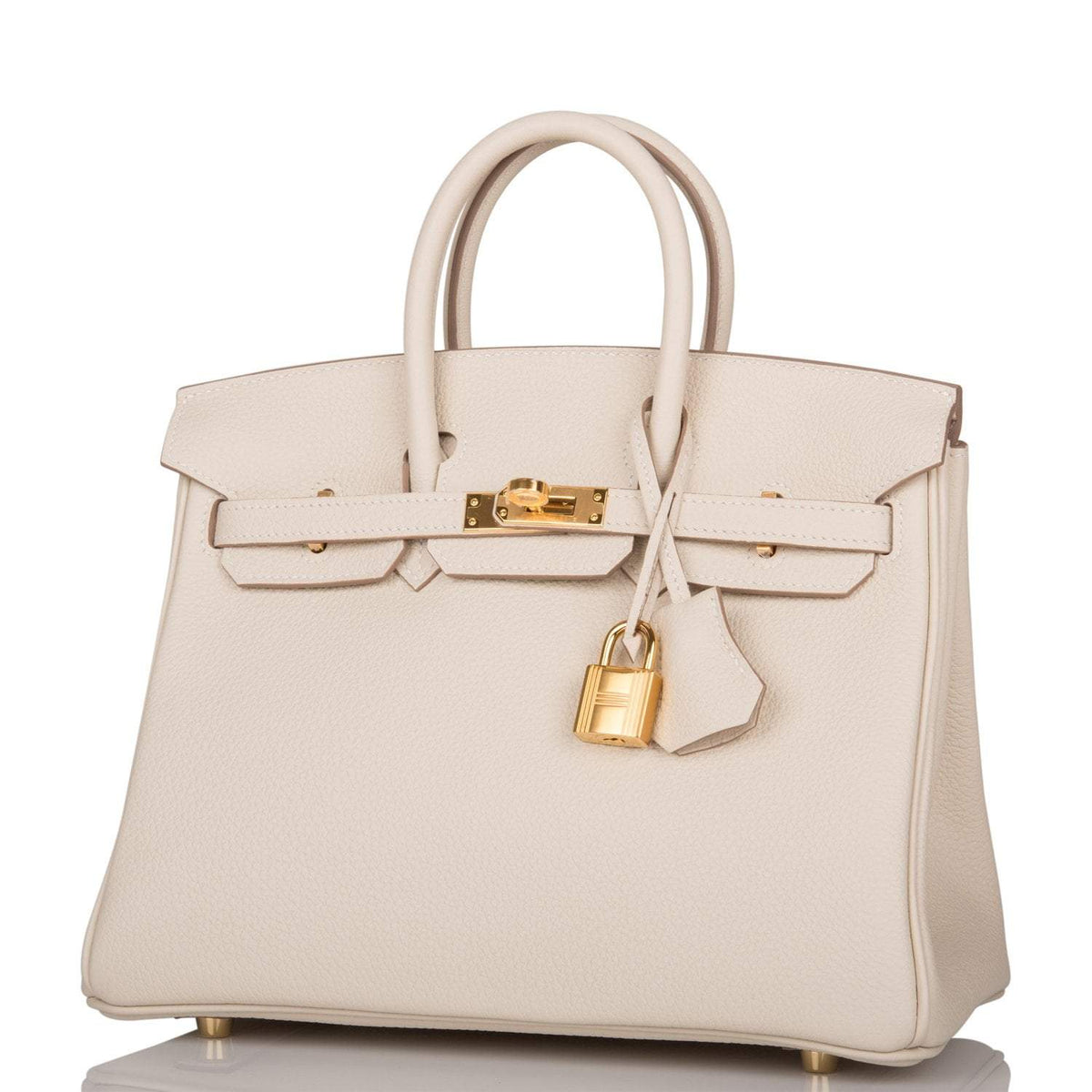 Hermes Birkin 25 Craie Togo Gold Hardware