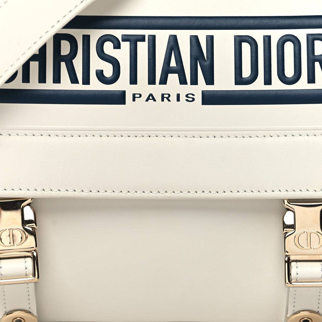 Dior Small Diorcamp Calfskin Bag - White