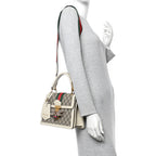 Gucci GG Supreme Monogram Queen Margaret Shoulder Bag – White
