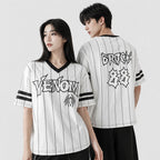 WTM Venom Graphic Jersey - V-Neck Cotton Streetwear Baseball Jersey