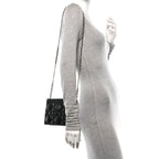 Dior Caro Macrocannage Diamond Quilted Leather Shoulder Bag - Black