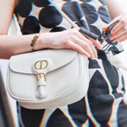 Dior Medium Bobby Calfskin Crossbody Bag - White