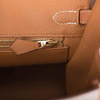 Hermes Birkin 25 Gris Asphalte and Gold Togo Brushed Gold Hardware