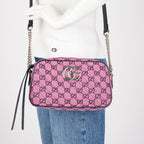 Gucci GG Canvas Quilted Marmont Shoulder Bag – Pink