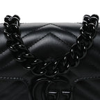 Gucci GG Marmont Leather Chain Belt Bag – Black