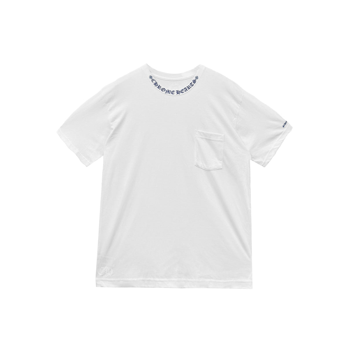 Chrome Hearts Neck Logo White Short Sleeve T-Shirt