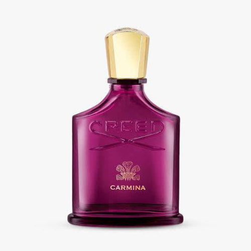 Purple Creed Carmina perfume bottle on a white background