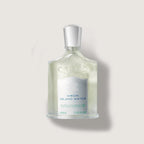 Creed Virgin Island Water perfume bottle on a light gray background