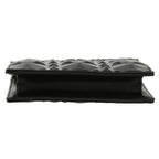 Dior Caro Macrocannage Diamond Quilted Leather Shoulder Bag - Black