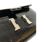 Hermès Constance Long Wallet Alligator Noir Clutch