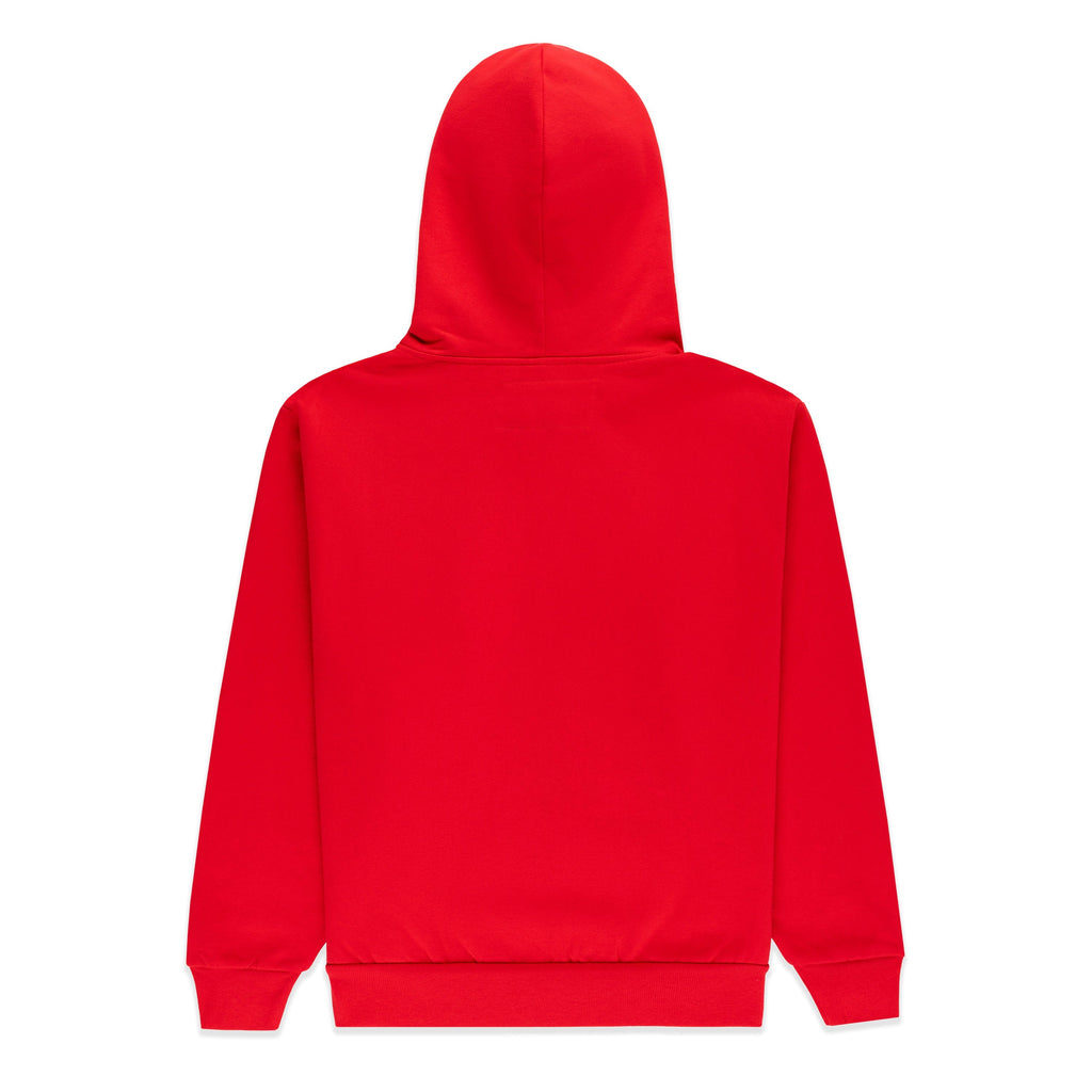 Sp5der Og Web Studded Zip Hoodie - Red