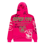 Sp5der Stencil Hoodie - Pink