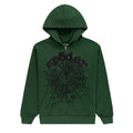 Sp5der Og Web Studded Zip Hoodie - Green