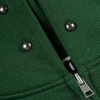 Sp5der Og Web Studded Zip Hoodie - Green