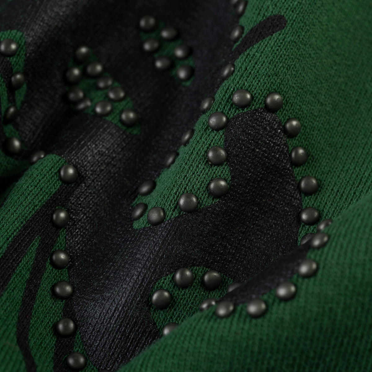 Sp5der Og Web Studded Zip Hoodie - Green