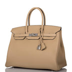Hermes Birkin 35 Trench Clemence Palladium Hardware