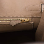 Hermes Gris Asphalte Ostrich Birkin 30cm Gold Hardware