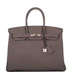 Hermes Birkin 35cm Etain Togo Palladium Hardware