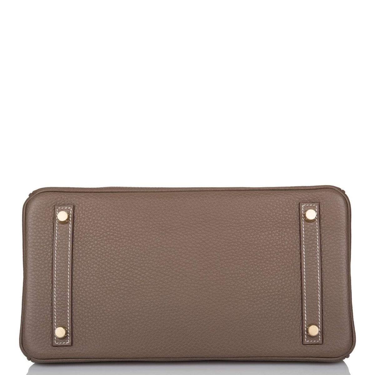 Hermes Etoupe Clemence Birkin 30cm Gold Hardware