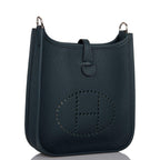Hermes Vert Cypress Clemence Evelyne TPM Bag Palladium Hardware