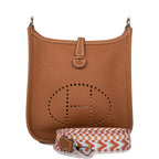 Hermes Gold Clemence Evelyne TPM Bag Palladium Hardware