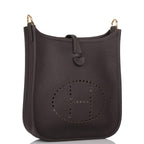 Hermes Ebene Clemence Evelyne TPM Bag Gold Hardware