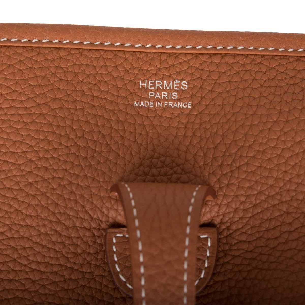 Hermes Gold Clemence Evelyne III PM Bag Palladium Hardware