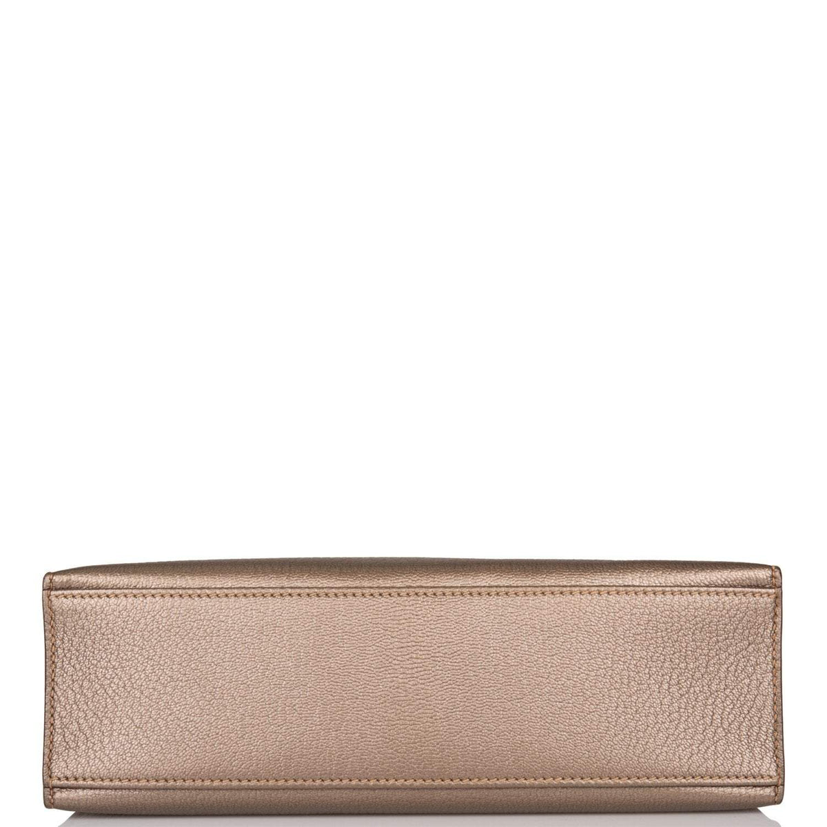 Vintage Hermes Kelly Pochette Bronze Chèvre Ruthenium Hardware