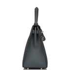 Hermes Bleu Orage Epsom Sellier Kelly 28cm Palladium Hardware