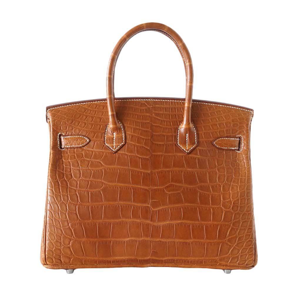 Hermès Birkin 30 Alligator Fauve Barenia Bag