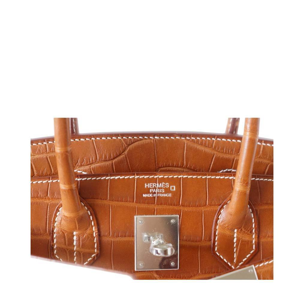 Hermès Birkin 30 Alligator Fauve Barenia Bag