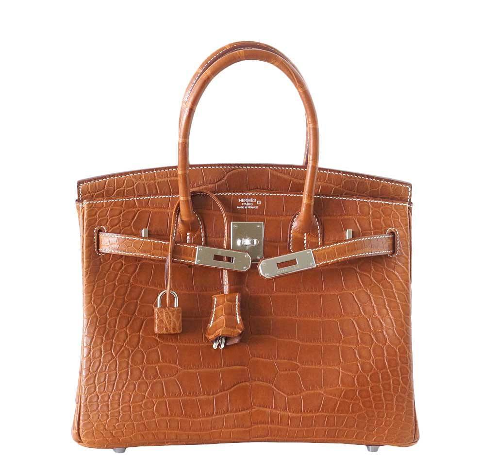 Hermès Birkin 30 Alligator Fauve Barenia Bag
