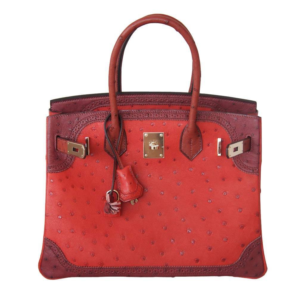 Hermès Birkin 30 Ghillies Bag Tri-Color Red - Limited Edition