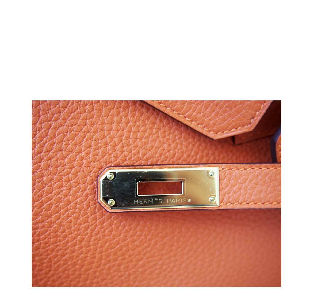 Hermès Birkin 30 Bag Orange Togo Leather