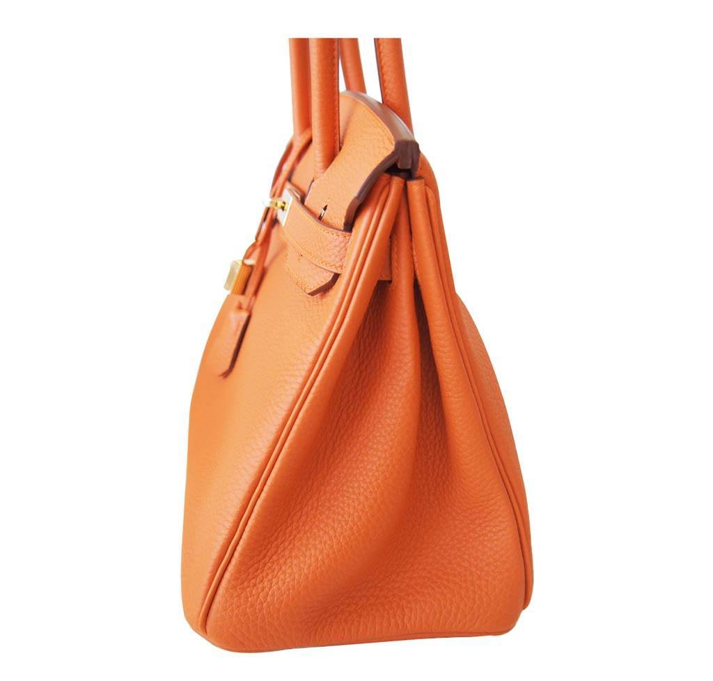 Hermès Birkin 30 Bag Orange Togo Leather