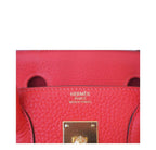 Hermes Birkin 30 Rouge Pivoine Clemence Bag