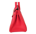 Hermes Birkin 30 Rouge Pivoine Clemence Bag