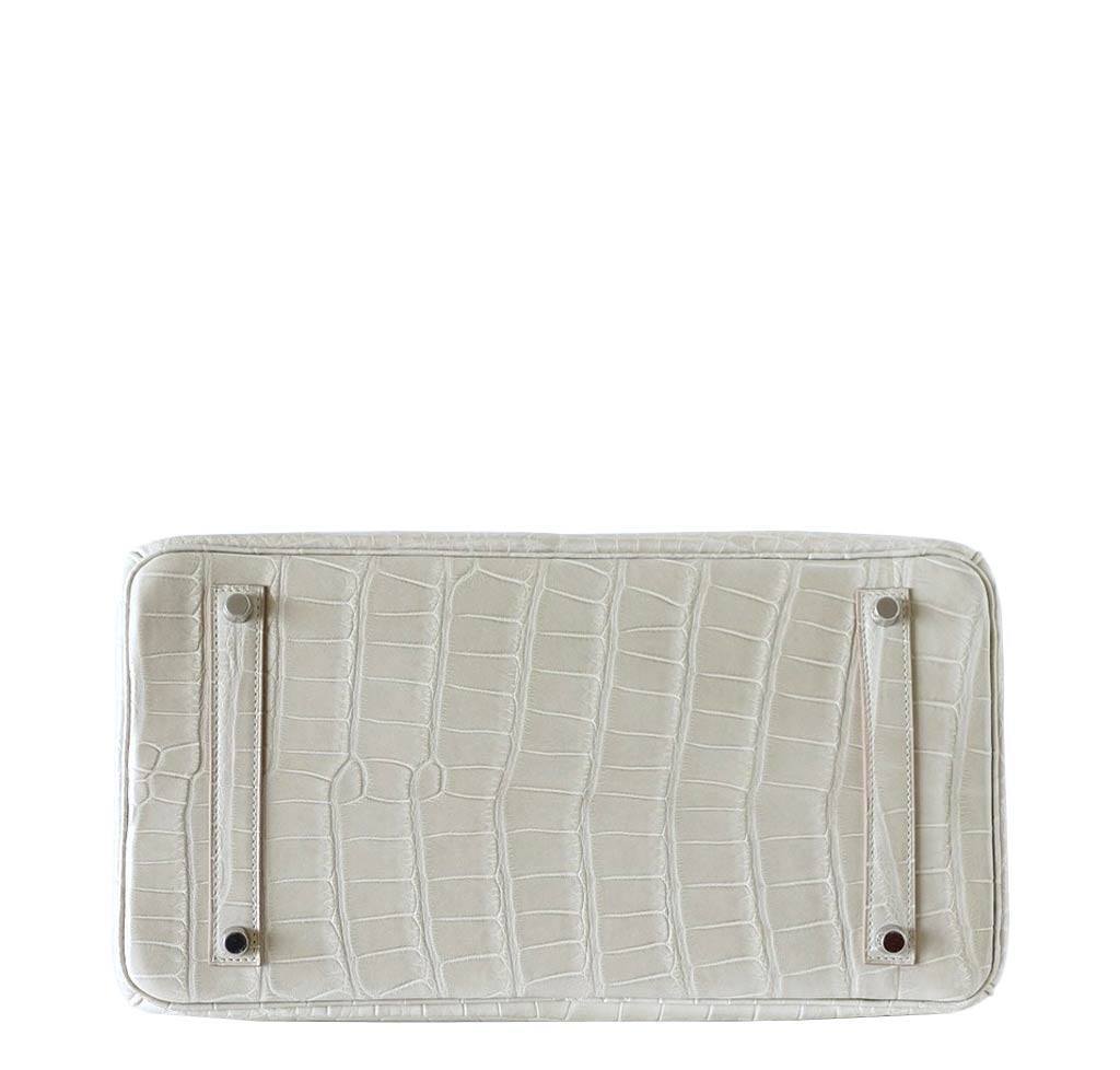 Hermès Birkin 35 Alligator Beton Bag PHW