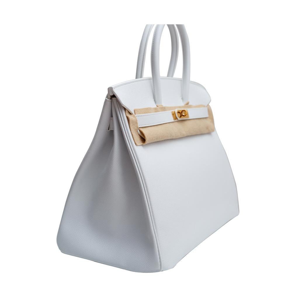 Hermès Birkin 35 Blanc Epsom Bag GHW
