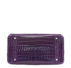 Hermes Birkin 35 Amethyst Porosus Crocodile Leather Palladium Hardware
