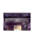 Hermes Birkin 35 Amethyst Porosus Crocodile Leather Palladium Hardware